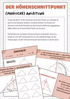 Vorschau - Stationenlernen - Höhenschnittpunkt von Dreiecken (Tafelmaterial) - Deckblatt