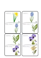 Náhled - Flowers I Have Who Has Game for Kids, 84 Spring Flashcards - boční 3