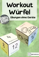 Vorschau - Bildkarten - Workout Würfel Homeschooling - Deckblatt