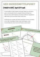 Vorschau - Stationenlernen - Inkreismittelpunkt von Dreiecken (Tafelmaterial) - Deckblatt