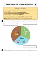 Vorschau - Arbeitsblätter - Woher kommt der Strom in Deutschland? - Arbeitsblatt und Diagramm (3. - 5. Klasse) - Seite 1