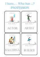 Náhled - Community Helpers I Have Who Has 132 Profession Flashcards - boční 2