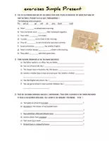 anteprima - Esercizi - Grammar, exercises simple present (Grammatica: esercizi sul Present Simple) - Pagina di copertina
