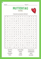 Vorschau - Stundenentwürfe - Suchsel Muttertag - Wortsuche + Schreibaufgabe (differenziert) - Seite 2