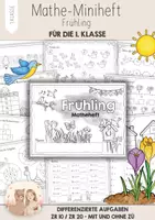 Vorschau - Arbeitsblätter - Materialpaket - Mathe Frühling Klasse 1-3 - Deckblatt