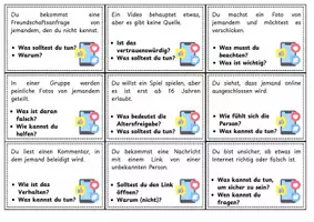 Vorschau - Aufgabenkarten - 18 Fallkarten/Dilemmakarten|Soziale Medien|Grundschule - Seite 2