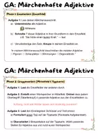 Vorschau - Stundenentwürfe - Materialpaket Märchen (Sprache, typische Figuren, Handlungen, Gegenstände) - Deckblatt