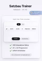 Vorschau - Interaktives Material - Italienisch Grammatik A1–A2: Satzbau Trainer (digital) - Deckblatt