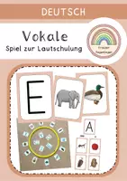 Vorschau - Spiele - Lautschulung: Vokale - Spielideen für Vorschule und 1. & 2. Klasse - Deckblatt