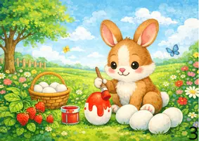 Aperçu - Cartes / Images - Le lapin de Pâques et les œufs magiques colorés - Page 2