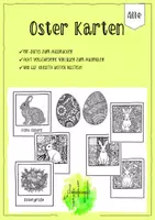 Vorschau - Mal- und Bastelvorlagen - Oster Karten - Ausmalbilder zum Basteln - Vertretungsstunde - Deckblatt