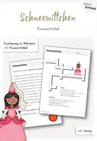 Vorschau - Arbeitsblätter - Märchen Werkstatt - Schneewittchen Kreuzworträtsel - Deckblatt
