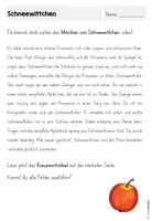 Vorschau - Arbeitsblätter - Märchen Werkstatt - Schneewittchen Kreuzworträtsel - Seite 1