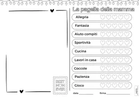 anteprima - Altro tipo di materiale - Pagella della mamma - Festa della mamma - Pagina 3
