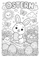 Vorschau - Arbeitsblätter - 10 Ausmalbilder zum Thema Ostern - Seite 3