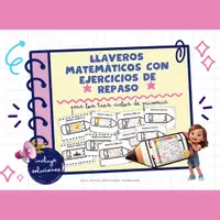 Vista previa - Hojas de trabajo - LLAVEROS CONTENIDOS MATEMÁTICAS CON SOLUCIONES - Portada