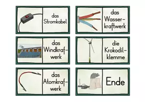 Vorschau - Spiele - Domino zum Thema Strom - Stromkreis, Stromerzeugung und Glühbirne - Seite 2