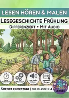 Vorschau - Arbeitsblätter - Lesen üben Frühling - Lesen Hören Malen - Im Wald Lesetexte - Deckblatt