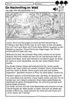 Vorschau - Arbeitsblätter - Lesen üben Frühling - Lesen Hören Malen - Im Wald Lesetexte - Seite 1
