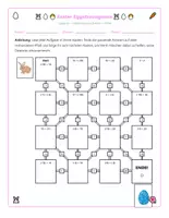 Vorschau - Arbeitsblätter - Oster-Labyrinth: Addition ganzer Zahlen 6. Klasse - Seite 1