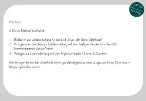 Vorschau - Arbeitsblätter - WACHSENDES BUNDLE: Liederarbeitung mit dem Anybook-Reader - Seite 2
