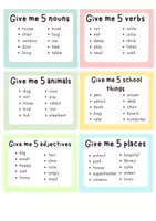 Vorschau - Spiele - Give me five 24 Spielkarten / Warm-up Spiel / Wachsendes Game / Klasse 5-10 Englisch - Deckblatt