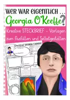 Vorschau - Unterrichtsreihen - Georgia O'Keeffe Steckbrief Kunst - Deckblatt
