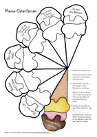 Aperçu - Jeux - Leporello créatif pour le cours d’allemand I Activité d’expression écrite autour des vacances de Pâques I Ostern Deutsch - Page 3