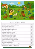 Vorschau - Arbeitsblätter - Lesen/Entscheidungsfragen "Ostern" (Ostereiersuche) - Seite 1