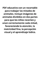Vista previa - Juegos / Gamificación - JUEGO LOS ANIMALES RECORTABLES, HACER MITADES - página 2