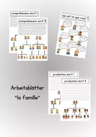 Vorschau - Arbeitsblätter - "la famille" Arbeitsblätter - Deckblatt