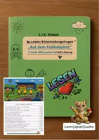 Vorschau - Arbeitsblätter - Lesen/Entscheidungsfragen (differenziert) "Auf dem Fußballplatz" - Deckblatt