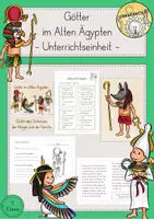Vorschau - Stundenentwürfe - Götter Altes Ägypten Unterrichtseinheit - Deckblatt