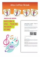 Vorschau - Arbeitsblätter - Analyzing a Song – “Dear Mr. President” by Pink (American Dream | Inequality | Q1- Q2) - Deckblatt
