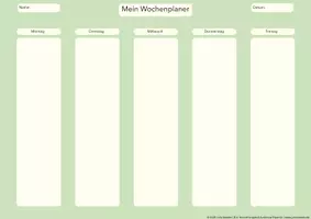 Vorschau - Stundenentwürfe - Visualisierter Wochenplan - Transparenz & Sicherheit im Schulalltag - Deckblatt