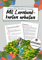Vorschau - Anderer Materialtyp - 10 Lernlandkarten 3D bunt – vorstrukturiert | Lernweg visualisieren & selbstständig lernen (Klasse 5–7) - Deckblatt