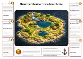 Vorschau - Anderer Materialtyp - 10 Lernlandkarten 3D bunt – vorstrukturiert | Lernweg visualisieren & selbstständig lernen (Klasse 5–7) - Seite 3