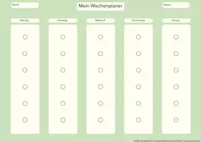 Vorschau - Fördermaterial/Inklusion - Struktur & Transparenz: Wochenplan-Vorlage für individuelle Klett-Visualisierung - Deckblatt