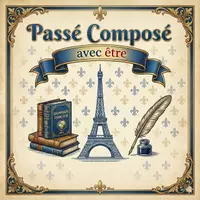 Vorschau - Arbeitsblätter - Arbeitsblatt passe compose mit etre - Deckblatt