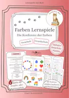 Vorschau - Stundenentwürfe - Farben Lernspiele Projekt Stationsarbeit Die Konferenz der Farben - Deckblatt
