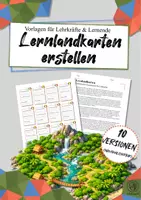 Vorschau - Anderer Materialtyp - 10 Lernlandkarten 3D bunt – indiviualisierbar | Lernweg visualisieren & selbstständig lernen (Klasse 5–7) - Deckblatt