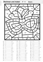 Vorschau - Arbeitsblätter - Rechenmalblätter | Karneval | Fasching | Zahlenraum 100 | Mathe Klasse 2 - Seite 2