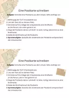 Vorschau - Arbeitsblätter - Wir schreiben eine Postkarte aus dem Urlaub - Deckblatt
