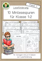 Vorschau - Arbeitsblätter - Sparpaket: 20 Minilesespuren (Lesen Grundschule Klasse 1-2) - Seite 1