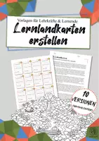 Vorschau - Anderer Materialtyp - 10 Lernlandkarten schwarz-weiß – individualisierbar | Lernweg visualisieren & selbstständig lernen (Klasse 5–7) - Deckblatt