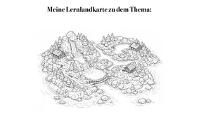 Vorschau - Anderer Materialtyp - 10 Lernlandkarten schwarz-weiß – individualisierbar | Lernweg visualisieren & selbstständig lernen (Klasse 5–7) - Seite 1