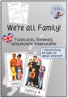 Vorschau - Stundenentwürfe - Verschiedene Familien - Flashcards, Storywalk, Arbeitsblätter - Deckblatt