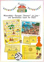 Vorschau - Spiele - Sommer: Wimmelbild-Quizspiel (Lese- & Sprechanlass) - Deutsch / DaZ - Kl. 1/2 - Deckblatt