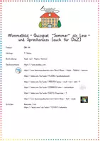 Vorschau - Spiele - Sommer: Wimmelbild-Quizspiel (Lese- & Sprechanlass) - Deutsch / DaZ - Kl. 1/2 - Seite 1