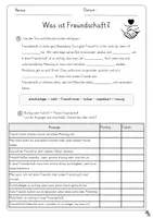 Vorschau - Arbeitsblätter - Freundschaft: Lückentext, Placemat, Bildimpulse, kreative Aufgabe - Seite 3